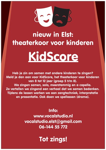 NIEUW! KidScore bij VocalStudio Elst